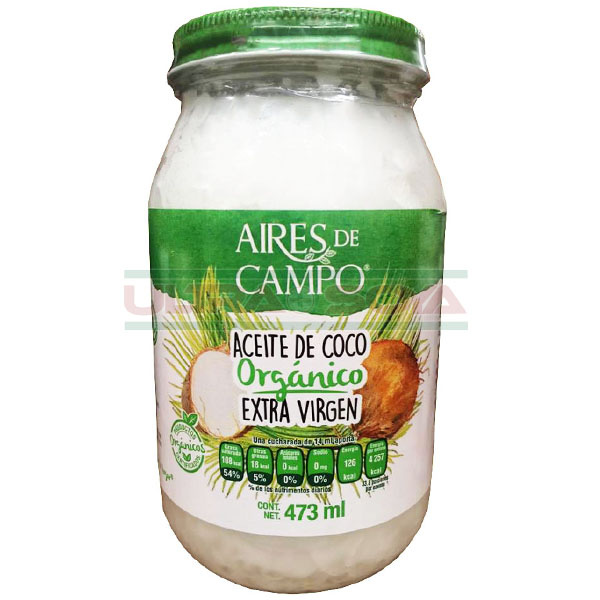 ACEITE DE COCO ORGANICO C/473 ML AIRES DE CAMPO